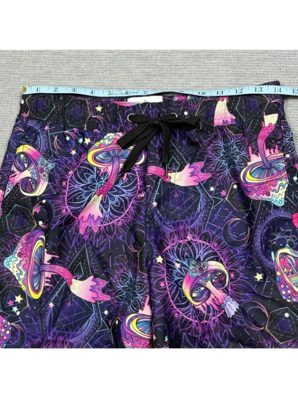 Kronic Prints Psychedelic Swim Trunks Mens S UV Protection Trippy Shorts NEW